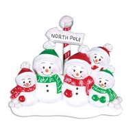 resin custom personalized christmas ornament resin snowman family ornament