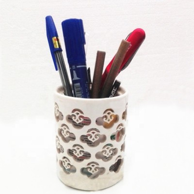 wholesale handmade personalized 3D fancy resin office pen holder