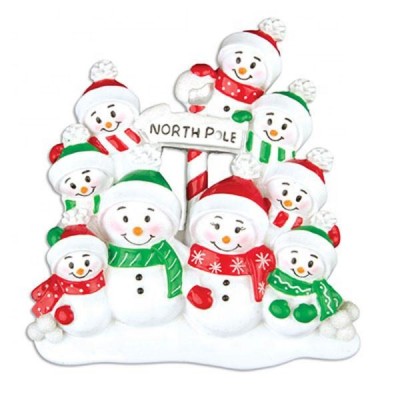 handmade custom personalized christmas ornaments resin mini snowman 9 family ornaments