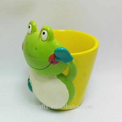 children gift cute resin frog figurine pen holder