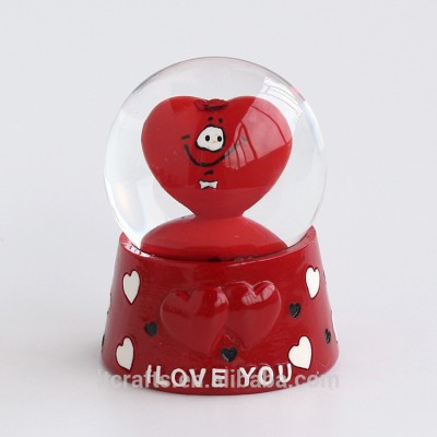 wholesale heart shape wedding valentine's day snow globe