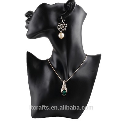 Fashion creative earring display mannequin bust custom resin necklace bust jewelry display