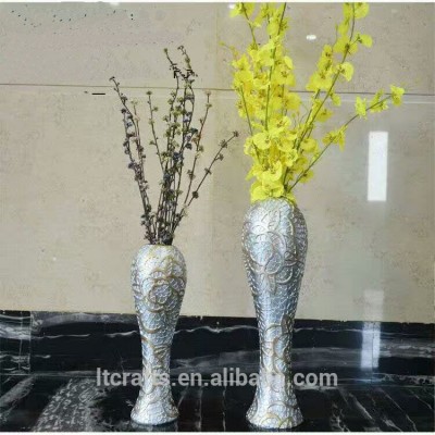 wholesale single flower vase for home decoration resin floor tall flower vase