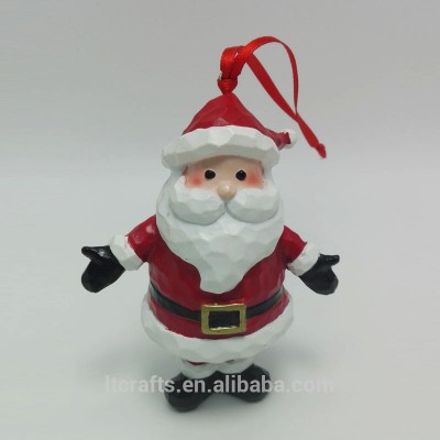 wholesale christmas tree ornament decoration hanging resin santa claus figurine