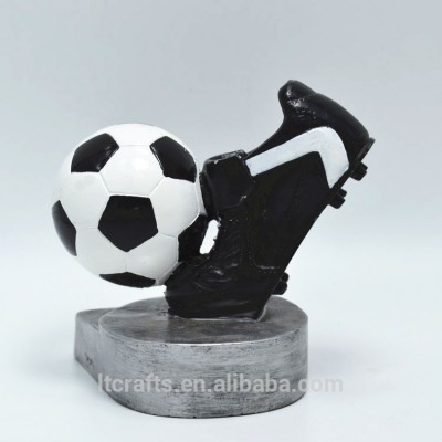 custom made decorative resin sports football shoe trophy for souvenir