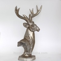 resin animal head statue home table decoration resin decorative statue deer head