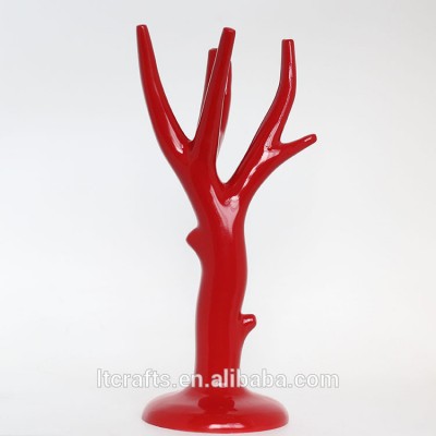 resin material fashion decorative jewelry display tree for shop