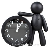 plastic man figure type desk children's smart alarm clock