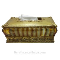 custom decorative tissue paper holder resin tissue box