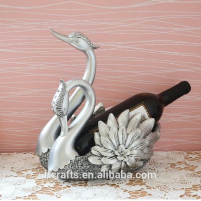 novelty swan figurine wine holder type custom wine glass holder