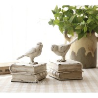 Bookends Type high quality decorative white bird resin bookend