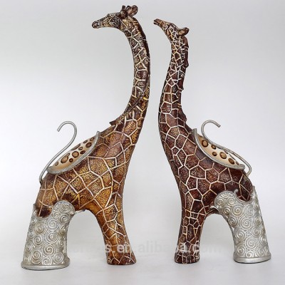 resin giraffe figurine large decorative giraffe statues for sale