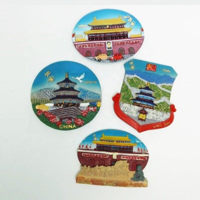 Beijing travel Souvenir Fridge Magnet type Resin Tourist Fridge Magnet wholesale