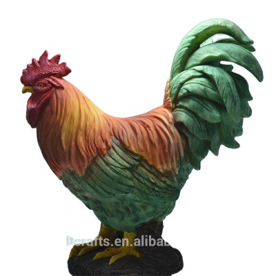 custom made home decoration rooster resin cock rooster figurine