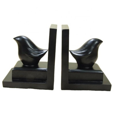 personalized Vintage Black Bird Bookend Resin Decorative bookends